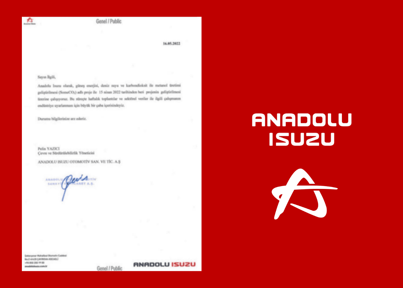 ISUZU referans mektubu