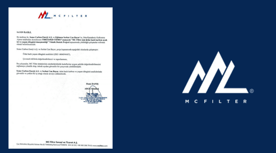 MC FILTER referans mektubu