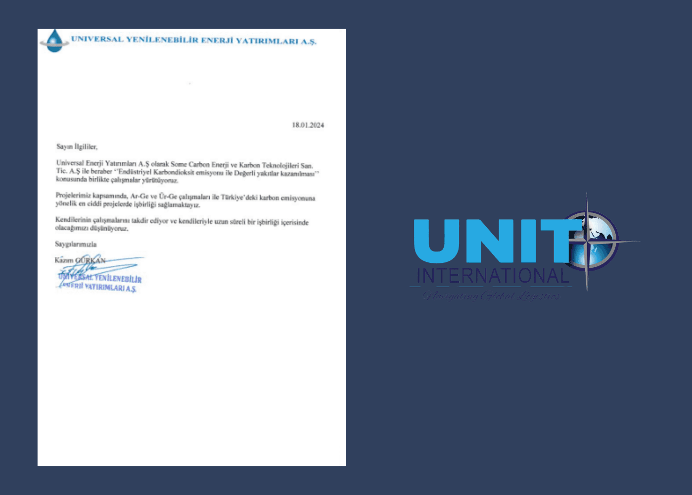 UNIT referans mektubu
